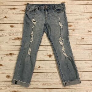 KUT From The Kloth Catherine The Boyfriend Distressed Jeans Size 14